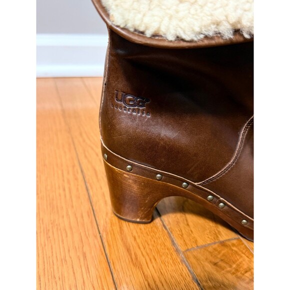 UGG Lynnea Leather Ankle Boots Size 7 - Picture 2 of 10